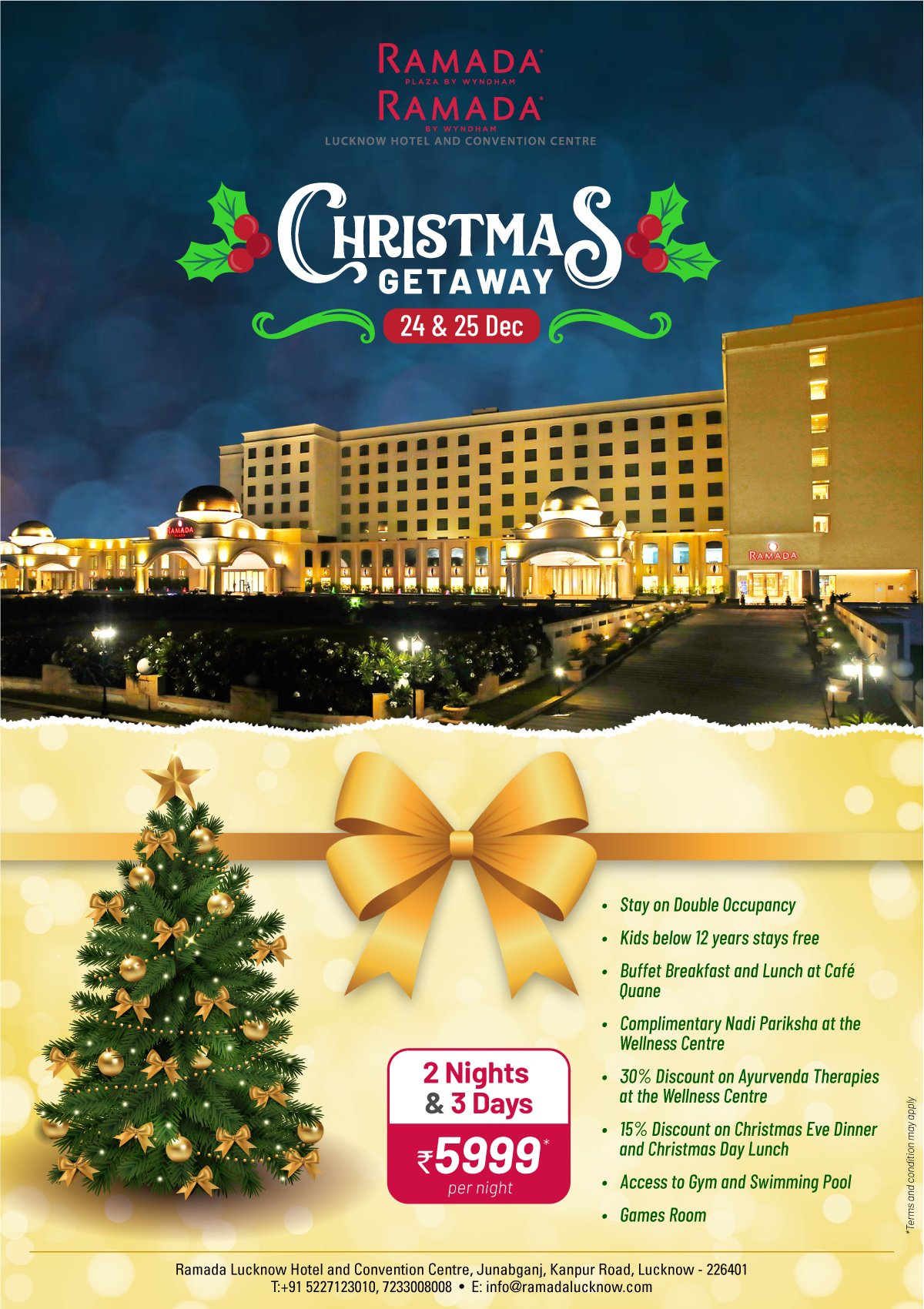 CLOSED| Christmas Package 2019 | The Best X’mas Hotel Room Offer in Lucknow