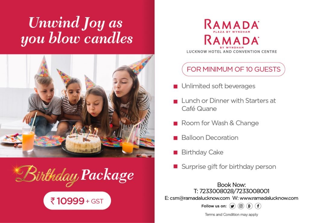 CLOSED| Birthday Offer in Lucknow for a min. of 10 guests