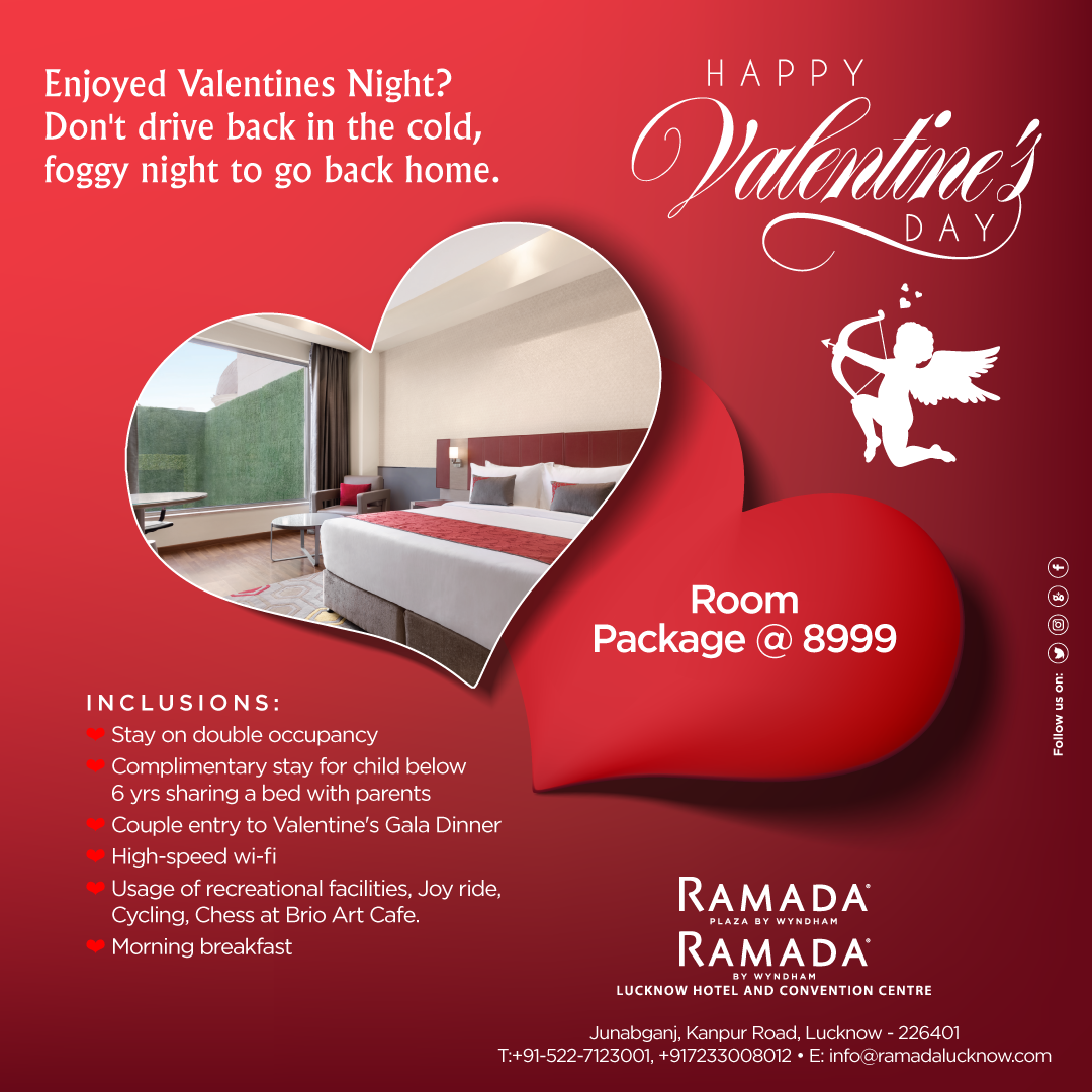 CLOSED| Valentine’s Day Offer in Lucknow with this fab Dine+Stay package