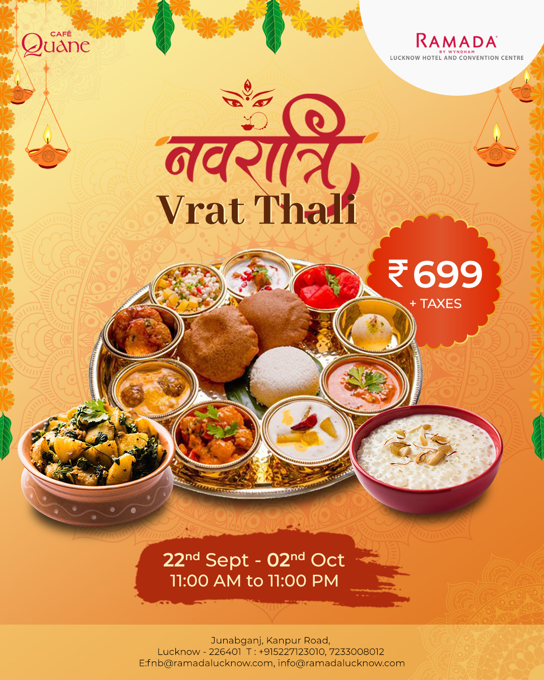 Celebrate this Navratri with the Vrat Thali at Café Quane