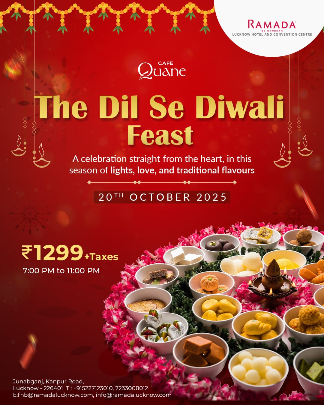 The Grand Diwali Dinner Offer at Café Quane