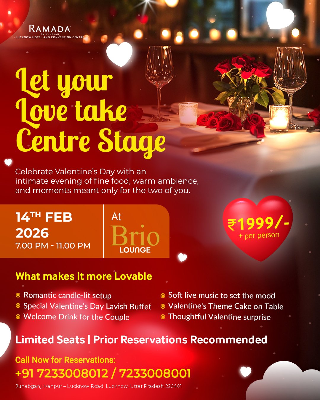 Undoubtedly, the Best Valentine’s Day Offer in Lucknow