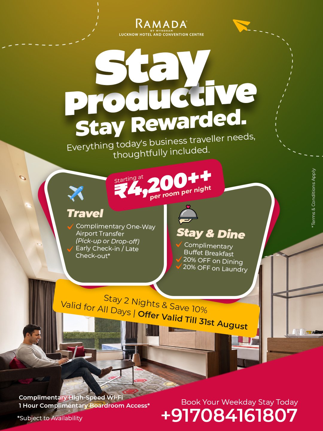 Business Stay Offer Package in Lucknow Valid till 31 August