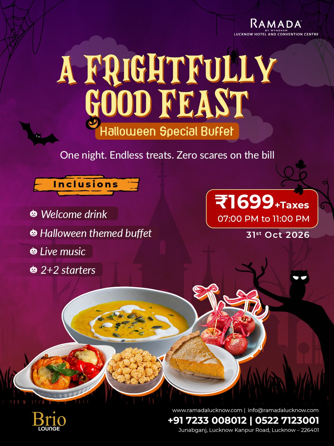 A Frightfully Good Feast Halloween Buffet in Lucknow  at Ramada Lucknow